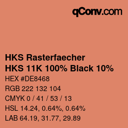 Código de color: HKS Rasterfaecher - HKS 11K 100% Black 10% | qconv.com