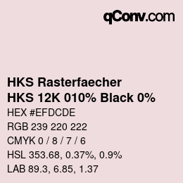 Code couleur: HKS Rasterfaecher - HKS 12K 010% Black 0% | qconv.com