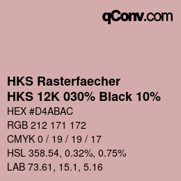 Código de color: HKS Rasterfaecher - HKS 12K 030% Black 10% | qconv.com