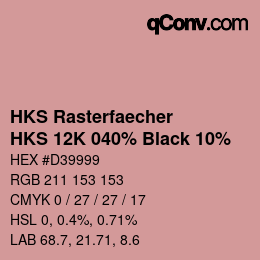 カラーコード: HKS Rasterfaecher - HKS 12K 040% Black 10% | qconv.com