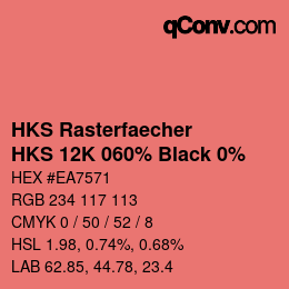 Color code: HKS Rasterfaecher - HKS 12K 060% Black 0% | qconv.com