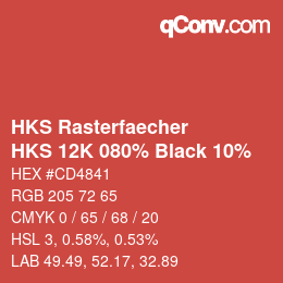 Código de color: HKS Rasterfaecher - HKS 12K 080% Black 10% | qconv.com