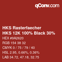 Color code: HKS Rasterfaecher - HKS 12K 100% Black 30% | qconv.com