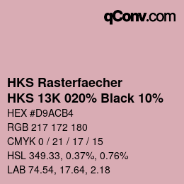 Código de color: HKS Rasterfaecher - HKS 13K 020% Black 10% | qconv.com