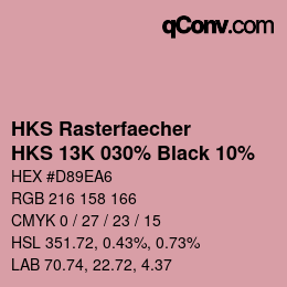 Color code: HKS Rasterfaecher - HKS 13K 030% Black 10% | qconv.com