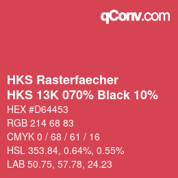Código de color: HKS Rasterfaecher - HKS 13K 070% Black 10% | qconv.com