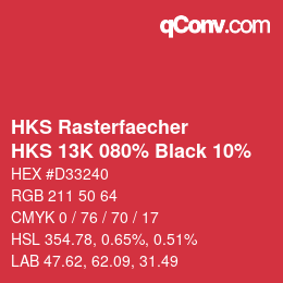 Color code: HKS Rasterfaecher - HKS 13K 080% Black 10% | qconv.com