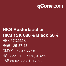 Color code: HKS Rasterfaecher - HKS 13K 080% Black 50% | qconv.com