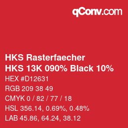 Color code: HKS Rasterfaecher - HKS 13K 090% Black 10% | qconv.com