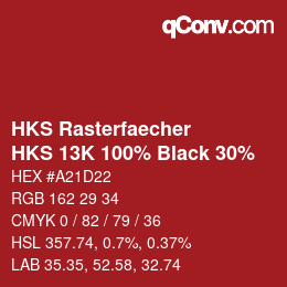 カラーコード: HKS Rasterfaecher - HKS 13K 100% Black 30% | qconv.com