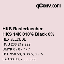 カラーコード: HKS Rasterfaecher - HKS 14K 010% Black 0% | qconv.com