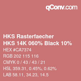 Código de color: HKS Rasterfaecher - HKS 14K 060% Black 10% | qconv.com