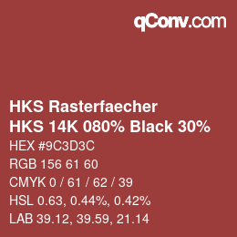 Color code: HKS Rasterfaecher - HKS 14K 080% Black 30% | qconv.com