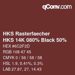 Color code: HKS Rasterfaecher - HKS 14K 080% Black 50% | qconv.com