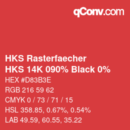 Code couleur: HKS Rasterfaecher - HKS 14K 090% Black 0% | qconv.com