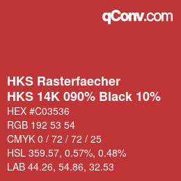 カラーコード: HKS Rasterfaecher - HKS 14K 090% Black 10% | qconv.com