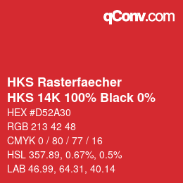 カラーコード: HKS Rasterfaecher - HKS 14K 100% Black 0% | qconv.com