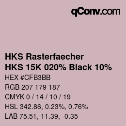 Color code: HKS Rasterfaecher - HKS 15K 020% Black 10% | qconv.com