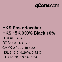 Color code: HKS Rasterfaecher - HKS 15K 030% Black 10% | qconv.com