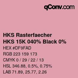 Color code: HKS Rasterfaecher - HKS 15K 040% Black 0% | qconv.com