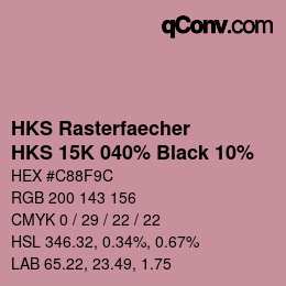 Code couleur: HKS Rasterfaecher - HKS 15K 040% Black 10% | qconv.com