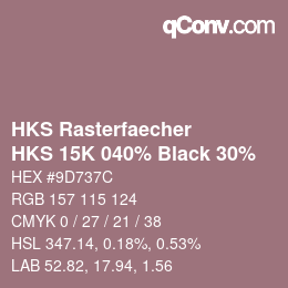 Color code: HKS Rasterfaecher - HKS 15K 040% Black 30% | qconv.com