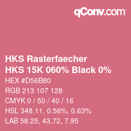 Code couleur: HKS Rasterfaecher - HKS 15K 060% Black 0% | qconv.com