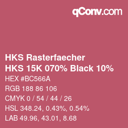 Color code: HKS Rasterfaecher - HKS 15K 070% Black 10% | qconv.com