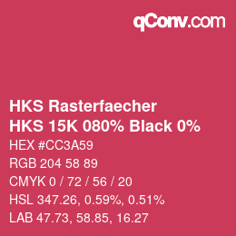 Código de color: HKS Rasterfaecher - HKS 15K 080% Black 0% | qconv.com