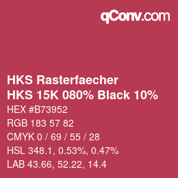 Color code: HKS Rasterfaecher - HKS 15K 080% Black 10% | qconv.com