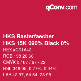 カラーコード: HKS Rasterfaecher - HKS 15K 090% Black 0% | qconv.com