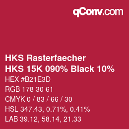 Color code: HKS Rasterfaecher - HKS 15K 090% Black 10% | qconv.com
