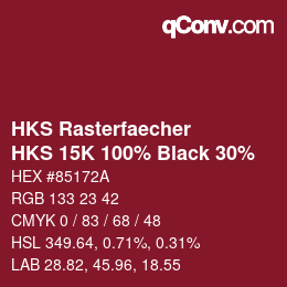 カラーコード: HKS Rasterfaecher - HKS 15K 100% Black 30% | qconv.com