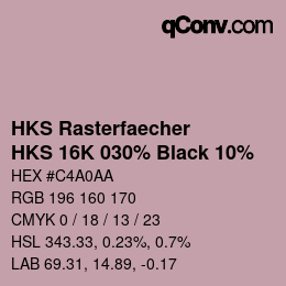 Código de color: HKS Rasterfaecher - HKS 16K 030% Black 10% | qconv.com