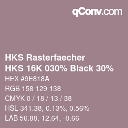 Color code: HKS Rasterfaecher - HKS 16K 030% Black 30% | qconv.com