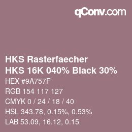 Color code: HKS Rasterfaecher - HKS 16K 040% Black 30% | qconv.com