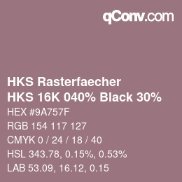 Código de color: HKS Rasterfaecher - HKS 16K 040% Black 30% | qconv.com