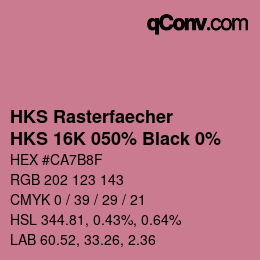Código de color: HKS Rasterfaecher - HKS 16K 050% Black 0% | qconv.com