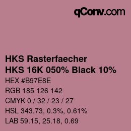Código de color: HKS Rasterfaecher - HKS 16K 050% Black 10% | qconv.com