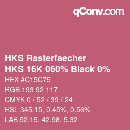 Farbcode: HKS Rasterfaecher - HKS 16K 060% Black 0% | qconv.com