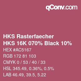Code couleur: HKS Rasterfaecher - HKS 16K 070% Black 10% | qconv.com