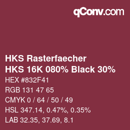 Code couleur: HKS Rasterfaecher - HKS 16K 080% Black 30% | qconv.com