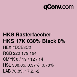 Farbcode: HKS Rasterfaecher - HKS 17K 030% Black 0% | qconv.com