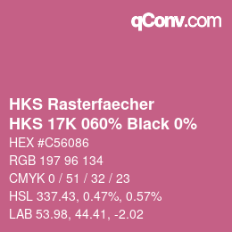 Color code: HKS Rasterfaecher - HKS 17K 060% Black 0% | qconv.com