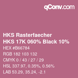 Code couleur: HKS Rasterfaecher - HKS 17K 060% Black 10% | qconv.com