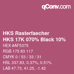 Color code: HKS Rasterfaecher - HKS 17K 070% Black 10% | qconv.com