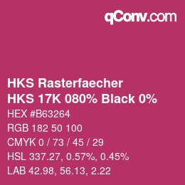 Color code: HKS Rasterfaecher - HKS 17K 080% Black 0% | qconv.com