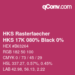 Code couleur: HKS Rasterfaecher - HKS 17K 080% Black 0% | qconv.com