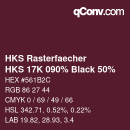 Color code: HKS Rasterfaecher - HKS 17K 090% Black 50% | qconv.com