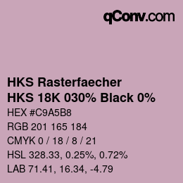 Color code: HKS Rasterfaecher - HKS 18K 030% Black 0% | qconv.com